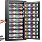 250 Keys Key Lock Box Wall Mount with Additional 24 Side Hooks and Key Tags
