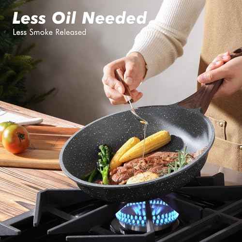 Swiss Granite Coating Nonstick Frying Pans (2 Count)