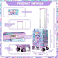 Cute Cat Kid's Luggage Set 2 Piece Suitcase Set 16" Hardside Luggage with Spinner Wheels Girls Carry on Toddler Travel Rolling Luggage Airline Approved (2 Count)