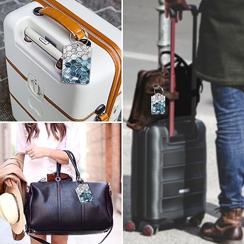 Luggage Tags Privacy Cover ID Label for Travel Bag Suitcase (2 Count)