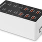 USB C Charger 12-Ports Charging Station for Multiple Devices - Wall Power Hub Strip Smart Plug Dock Block 6A 6C for iPhone Xs/XR, iPad, iPod, Laptops and Smart Phones 60W