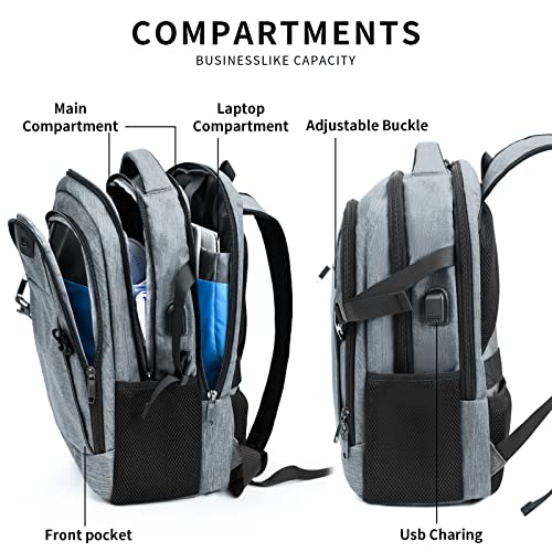 Travel Work Laptop Backpack With USB Charging Port Fits 15.6 15 14 13 Inch Laptop and Notebook Business Anti Theft College Computer Bag Back Pack for Women Men