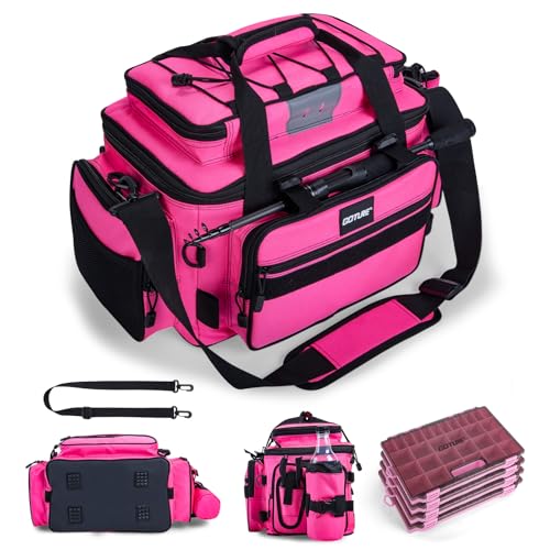 Fishing Tackle Bag with 4PCS 3600 Tackle Boxes (4 Count)