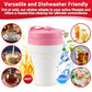 Protein Shaker Bottle Pink Collapsible