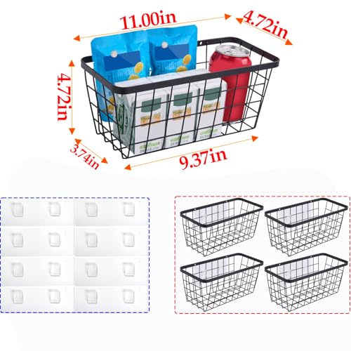 4 set Hanging Wall Basket Organizer (4 Count)