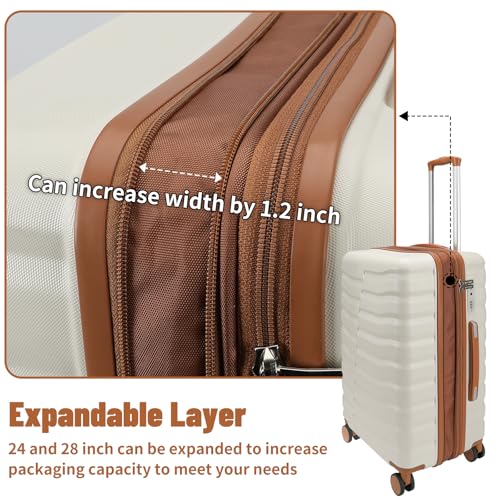 3 Piece Hardshell Travel Luggage Set (3 Count)