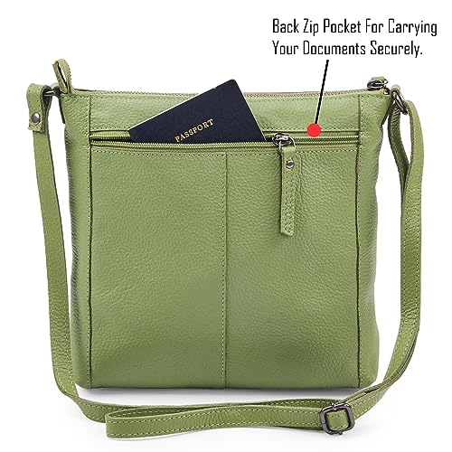 Leather Crossbody Bags for Women Small Genuine Nappa Purse Multi