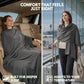 16-in-1 Compact Travel Blanket with Bag – Reversible, Ultra Soft Bamboo Airplane Blanket with Hidden Pocket – Packable for Flights & Travel Essentials (Semi-Weighted, Double Layer)