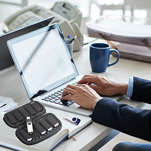 10 Slots Neoprene USB Flash Drive Case with 20 Identification Labels