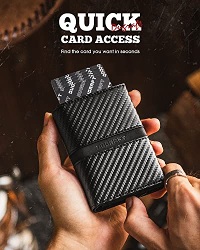 Trifold Card Wallet for Men RFID Blocking with Pop Up Credit Card Holder
