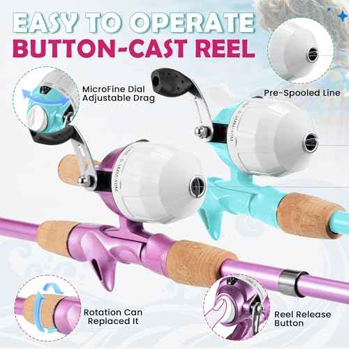 Kids Fishing Pole 2 Pack (2 Count)