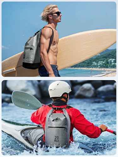 Waterproof Dry Bag Backpack with Zippered Pocket