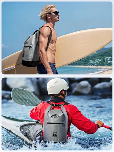 Waterproof Dry Bag Backpack with Zippered Pocket