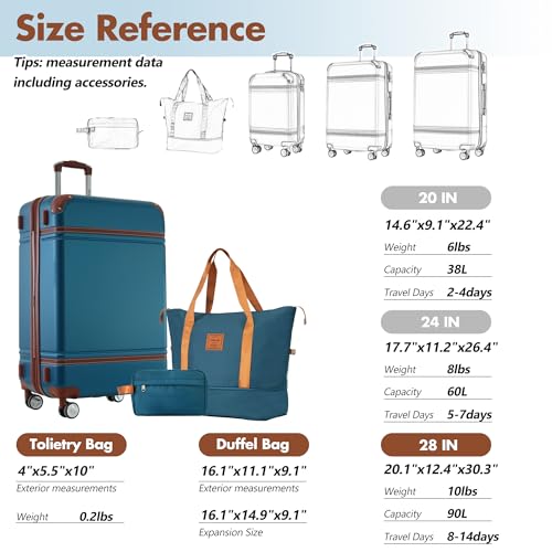 Suitcase Set 28 IN Expandable Luggage with TSA Lock Spinner Wheels (3 Count)