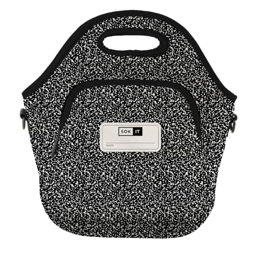 LunchTote Zippered Bag Insulated Neoprene Caddy (Compose Yourself / X-Large 6.5 Quart Lunch Tote)