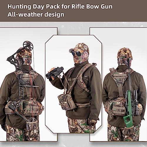 Hunting Backpack Hunting Fanny Pack with Binocular Harness for Bow Rifle