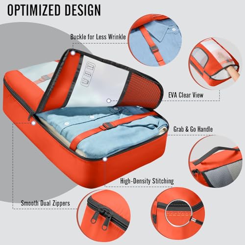 10 Set Packing Cubes for Travel Essentials (10 Count)