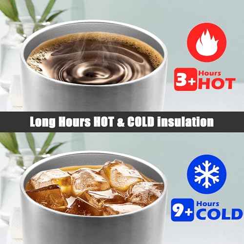 20oz Tumbler Insulated Coffee Tumblers with Lid Stainless Steel Mix 12P (12 Count)