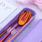 3 PCS Outdoor Flatware Set Fork Spoon Chopsticks