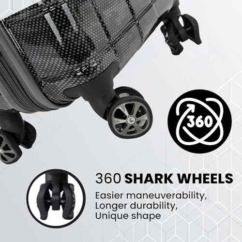 Matrix 3 Piece Luggage Set with 360° Spinner Wheels