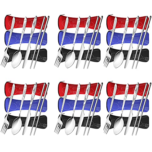 6 Pack Reusable Flatware Sets Knife (6 Count)