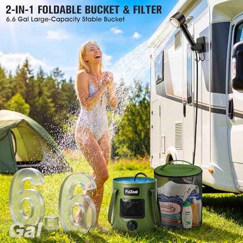 Portable Camping Shower with LED Display & 5 Speed