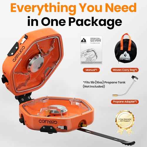 Propane 2 Burner Camping Stove with Carrying Bag