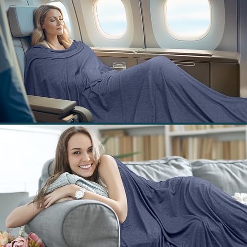 Travel Blanket Airplane Compact with Bag Lightweight