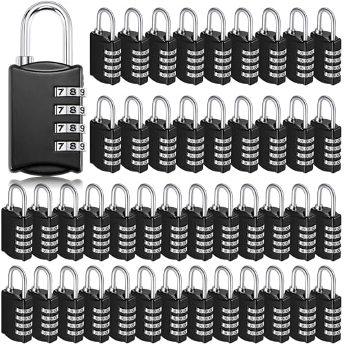 60 Pcs 4 Digit Combination Locks Small Combo Number Locks Bulk