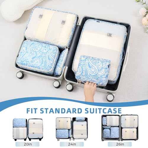 8 Set Packing Cubes Luggage Packing Organizers for Travel Accessories (8 Count)