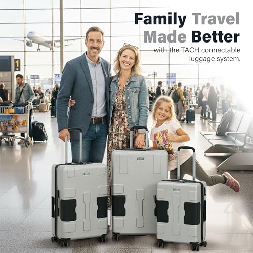Patented Connecting Hard Shell 3 Piece Luggage Set (3 Count)