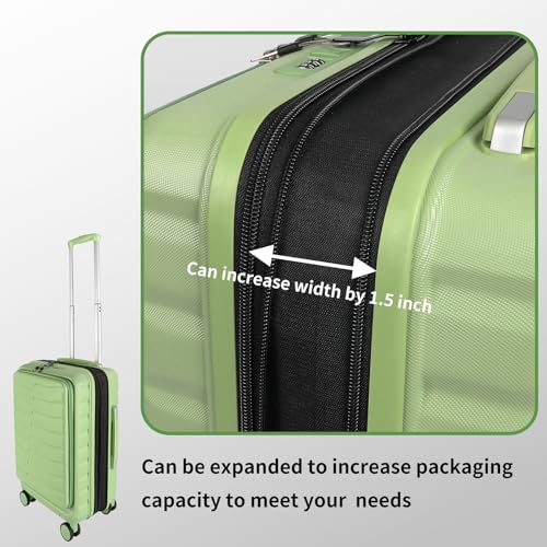 22×14×9 Airline Approved Carry On Luggage with Front Open Pocket