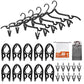 Black Travel Hangers with Clips (10 Count)