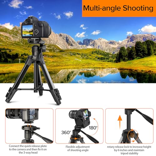 66.7" Camera Tripod Monopod with 3