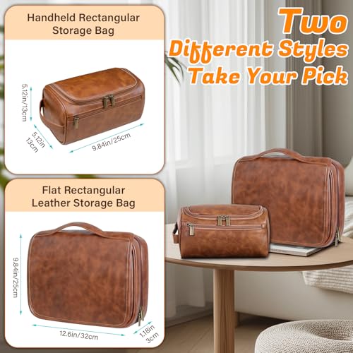 3-in-1 unisex PU toiletry bag: laser engraving & detachable waterproof section. Great personalized gifts (groomsmen, Father's Day, birthdays) — ideal for travel, gym, camping