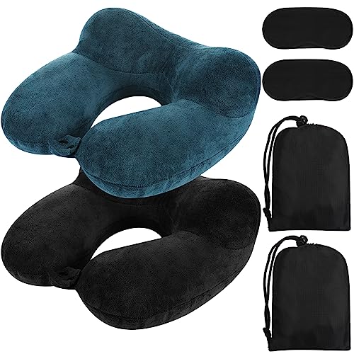 2 Inflatable Neck Pillow Airplane Travel (2 Count)