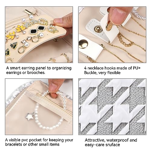 Small Travel Jewelry Organizer Roll for Women