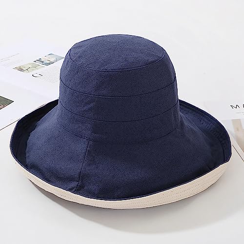 Women Summer Wide Brim Sun Hat Bucket Fishing Hats UV Protection