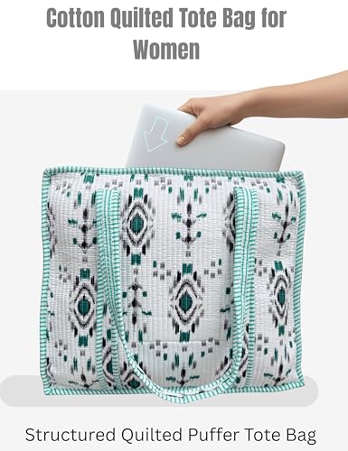 100% Cotton Quilted Tote Bag For Women