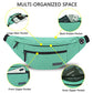 Large Green Crossbody Fanny Pack Belt Bag for Women Men Passport Bag