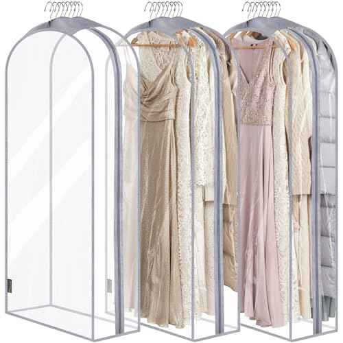 3PK Clear Garment Bags for Hanging Clothes (3 Count)