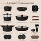 33pcs Pots and Pans Set Non Stick