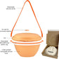 kūpaa Bowl & Carrier Duet – Microwave Safe Silicone Lunch Box For Adults– Collapsible, Leakproof, Food-Grade, Reusable To-Go Container (Sunstone)