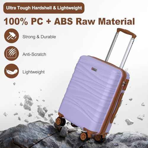 Expandable 22x14x9 Airline Approved 21" Carry On Luggage Set (3 Count)