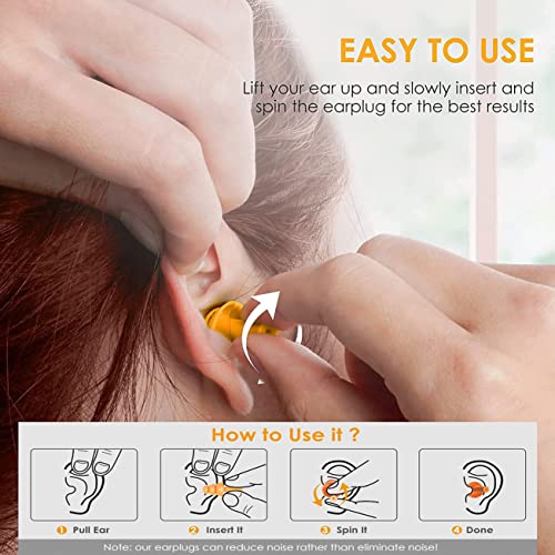Earplugs for Sleeping Noise Cancelling Reusable Silicone Ear Plugs Suitable for Swimming Travel Snoring Airplanes Study Work Noisy Places（8Pairs） (8 Count)