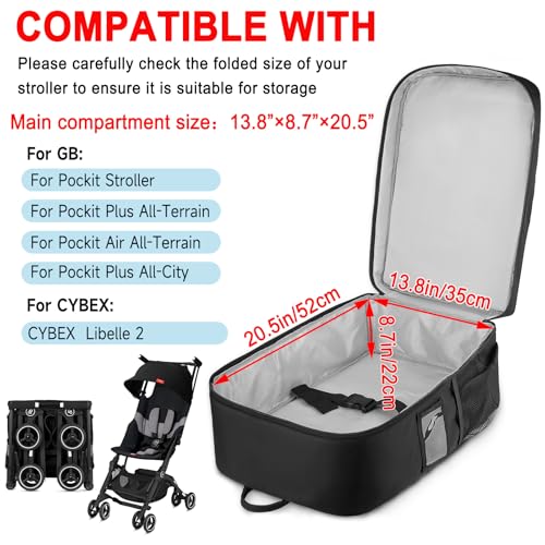 Stroller Travel Bag Compatible with Gb Pockit