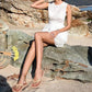 Flip Flops for Women Arch Support Summer Beach Sandals Beige Size 6