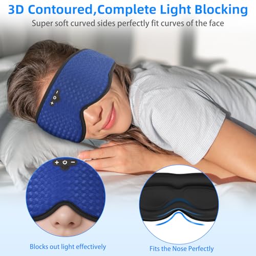 3D Sleep Mask with Bluetooth Headphones