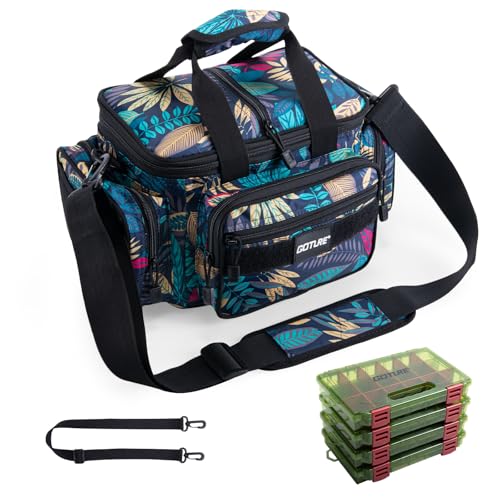 Fishing Tackle Bag with 4 3600 Tackle Boxes