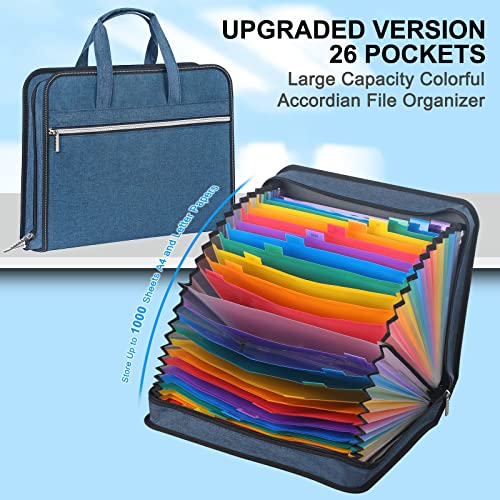 Heavy Duty Accordian File Organizer with Handle